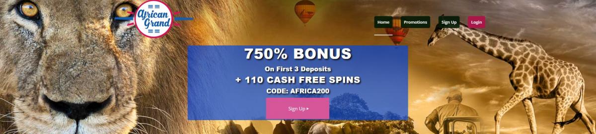 African Grand Casino Welcome Bonus